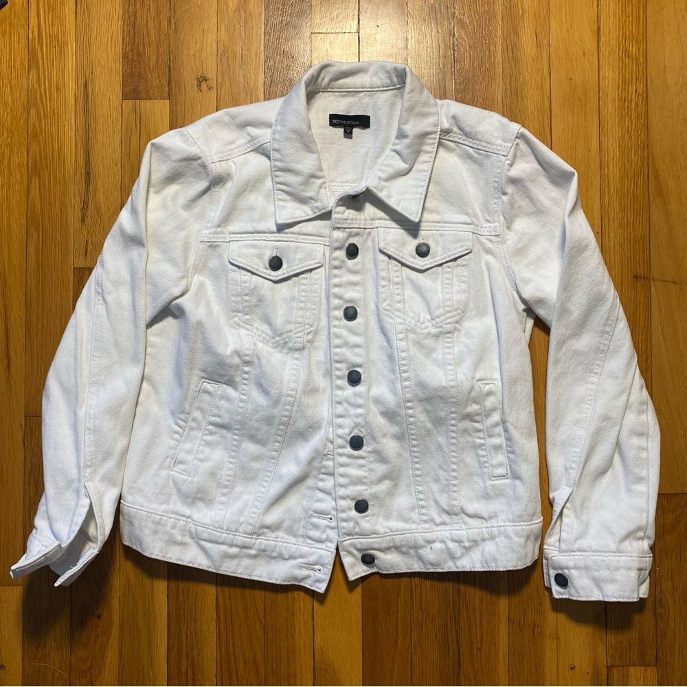 White Denim Jacket - Size S